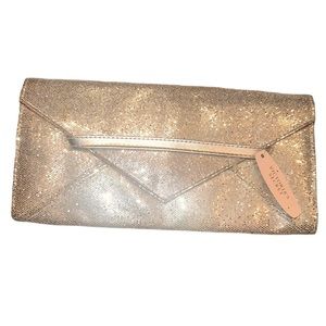 Victoria’s Secret Silver Sequins Sparkly Clutch Handbag Wallet NWT